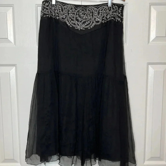 Marina silk lined skirt size XL with a side zipper - Picture 1 of 7